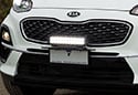 Image is representative of STEDI License Plate LED Light Mounting Bracket.<br/>Due to variations in monitor settings and differences in vehicle models, your specific part number (BRKNMPL-BLK-1) may vary.