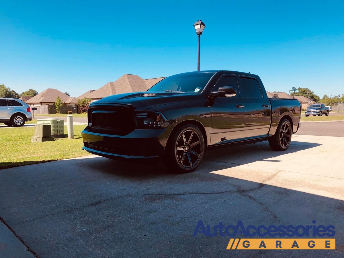 2009-2023 Dodge Ram 1500 Matte Black Seamless Window Deflectors