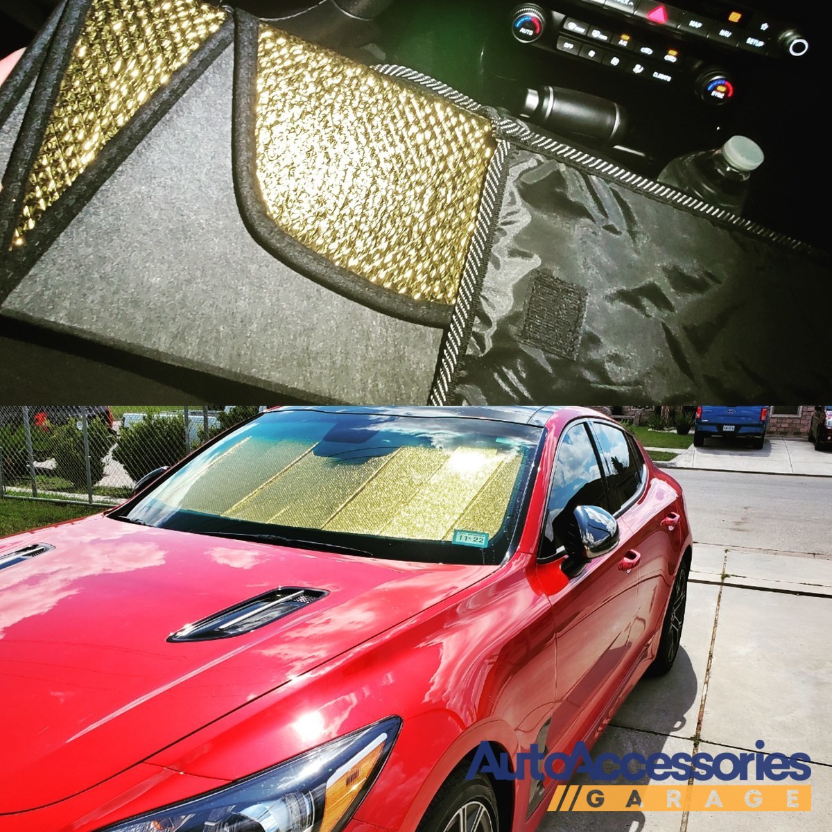 Intro-Tech LX-42A-R Silver Ultimate Reflector Custom Fit Folding Windshield Sunshade for Select Lexus RC350 Models w/Safety Sensor 