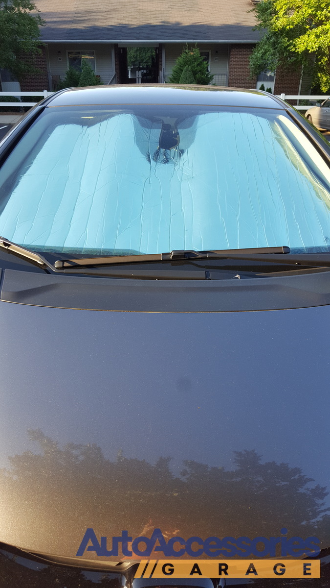 Intro-Tech Stand Up Car Window Windshield Sun Shade for Porsche Standard Size