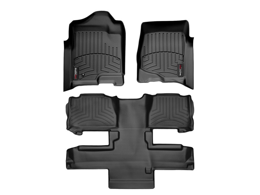 1st Row & 2nd Row (1-Piece) Floor Liners with Aisle Coverage Bundle ...
