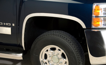 Image is representative of Putco Stainless Steel Fender Trim.<br/>Due to variations in monitor settings and differences in vehicle models, your specific part number (97289) may vary.