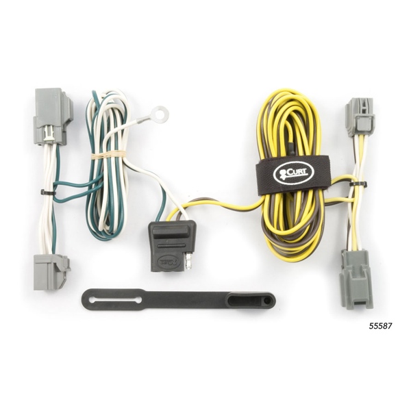 Image is representative of Curt T Connector Wiring Harness.<br/>Due to variations in monitor settings and differences in vehicle models, your specific part number (55587) may vary.