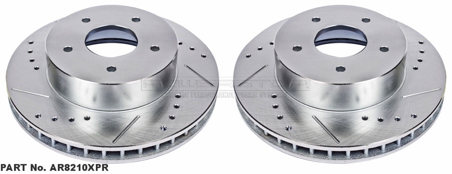 Power Stop AR82105XPR Front Evolution Drilled & Slotted Rotor Pair Power Stop AR82105XPR Front Evolution Drilled & Slotted Rotor Pair