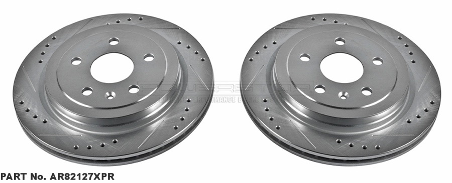 Power Stop AR82104XPR Rear Evolution Drilled /& Slotted Rotor Pair