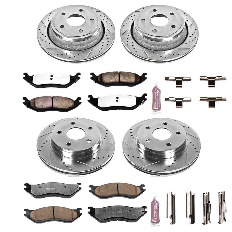 Image is representative of Power Stop Z36 Truck & Tow Brake Kit.<br/>Due to variations in monitor settings and differences in vehicle models, your specific part number (K2166-36) may vary.