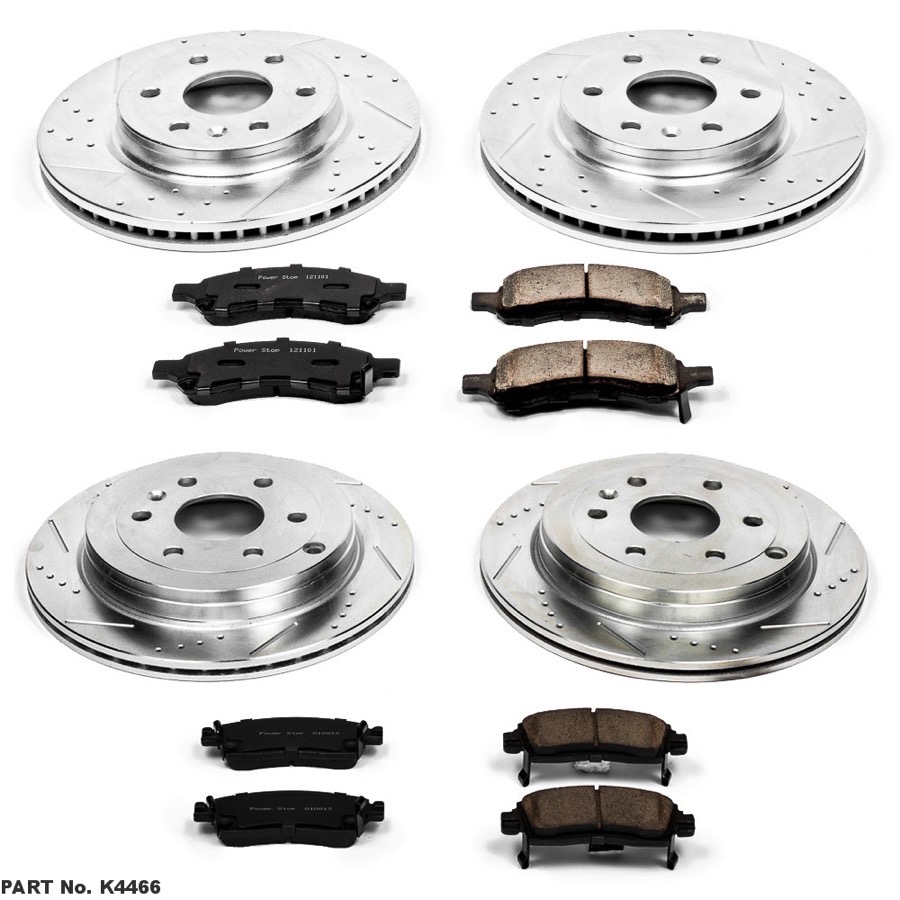Image is representative of Power Stop Z23 Evolution Sport Brake Kit.<br/>Due to variations in monitor settings and differences in vehicle models, your specific part number (K4466) may vary.