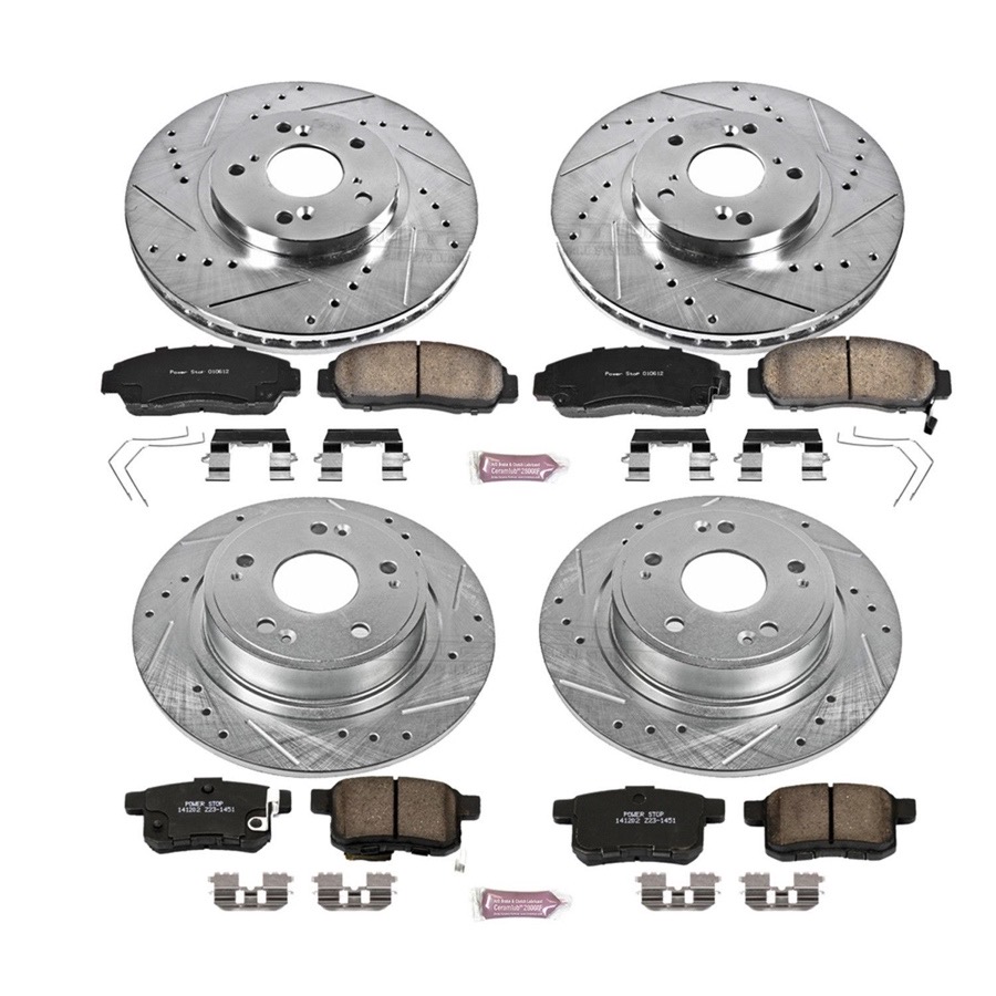 Image is representative of Power Stop Z23 Evolution Sport Brake Kit.<br/>Due to variations in monitor settings and differences in vehicle models, your specific part number (K5391) may vary.