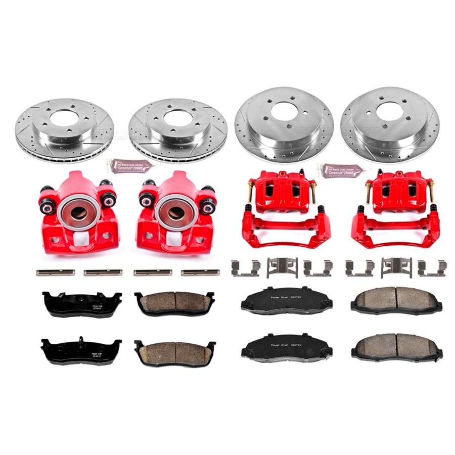 Rear Only Power Stop KC1872 1-Click Performance Brake Kit with Calipers