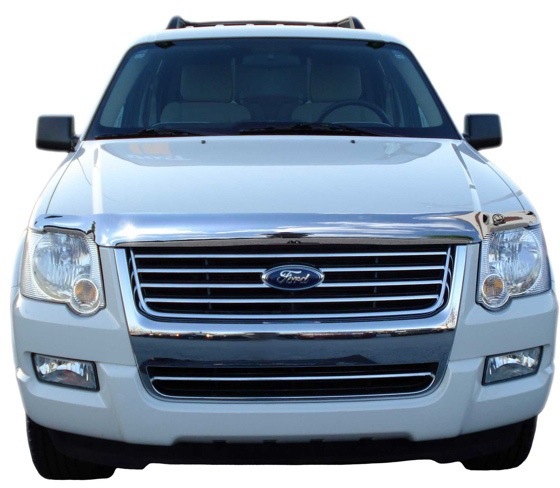 Image is representative of AutoVentshade Chrome Hood Shield.<br/>Due to variations in monitor settings and differences in vehicle models, your specific part number (680314) may vary.