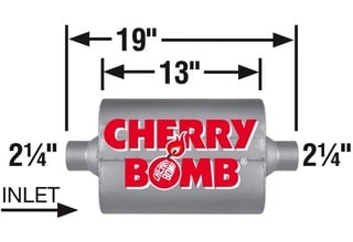 1x Baïonnette Cherry Bomb Slash Cut Noir Arrière Silencieux MTG 42 mm support 